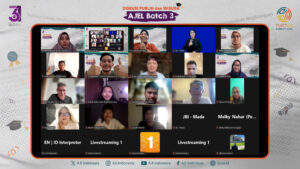 Screen capture of most event participants including speakers, moderator, and MC.